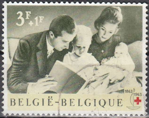 Belgique 1963 Michel 1327 O Cote (2008) 2.25 € Croix-Rouge la famille royale Cachet rond