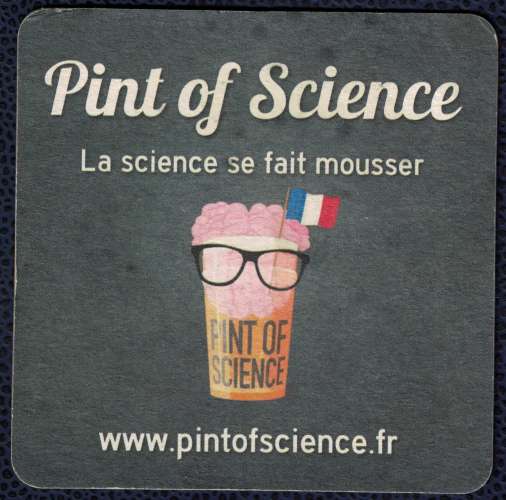 France SB Sous Bock Bière Beermat Coaster Pint of Science 2016
