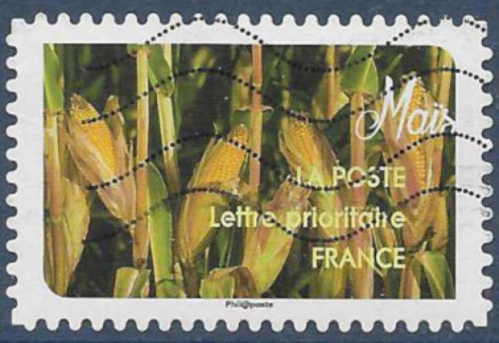 FRANCE 2017 : yt 1444 Oblitéré/Used # Céréales - Maïs