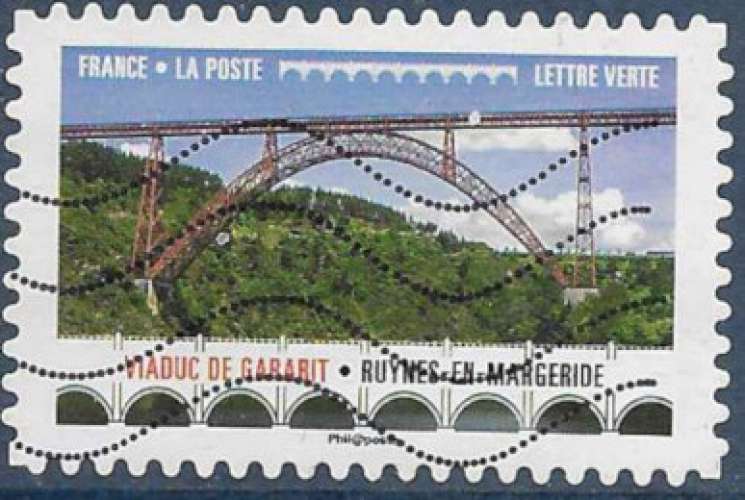 FRANCE 2017 : yt 1470 Oblitéré/Used  # Ponts et Viaducs - Viaduc de Garabit -Ruynes-en-Margeride