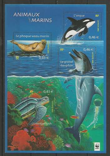 France - 2002 - Animaux Marins - Bloc n° 48 - Neuf **