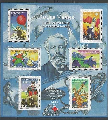 France - 2005 - Jules Verne Les voyages extrordinaires - Bloc n° 58 - Neuf **