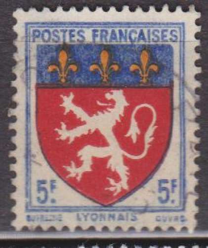 France 1943 YT 572 Obl Blason Lyonnais