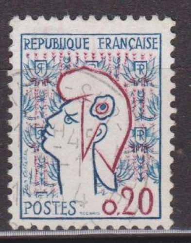 France 1961 YT 1282 Obl Marianne de Cocteau