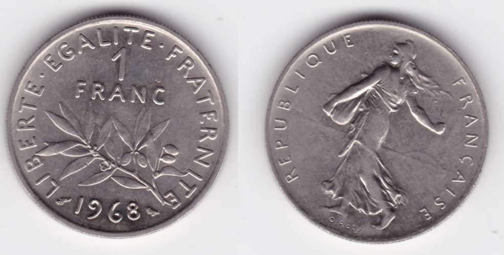 FRANCE 1 Franc semeuse  année 1974  (chouette)