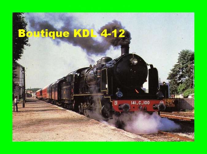 TVT 08 - Train - loco 141 C 100 en gare - RICHELIEU - Indre et Loire - TVT