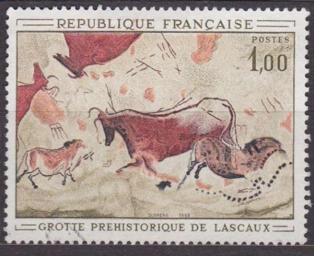 France 1968 YT 1555 Obl Grotte de Lascaux