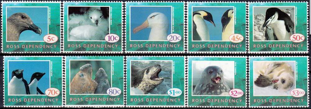 Ross Depency 1994 Michel 21 - 30 Neuf ** Cote (2005) 9.10 Euro Animaux des zones polaires