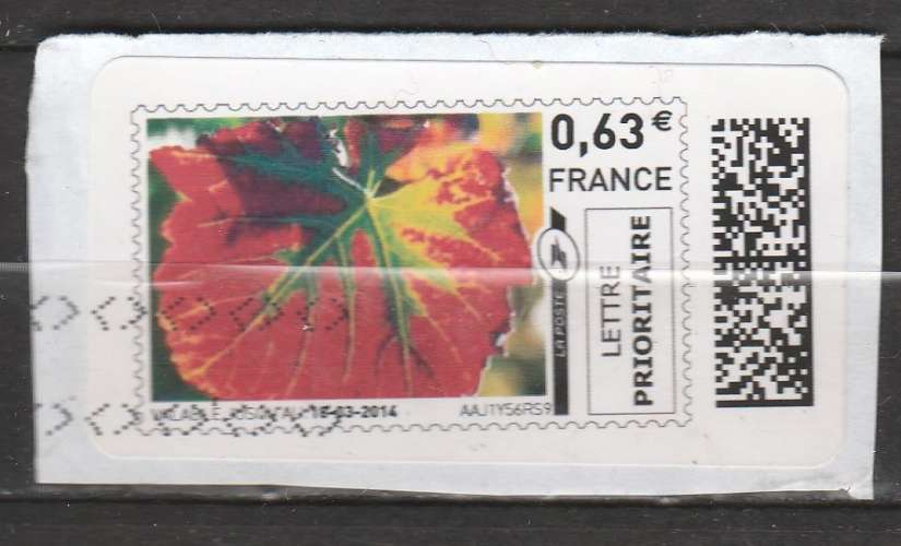 France mon Timbreenligne 2014 feuille d'automne