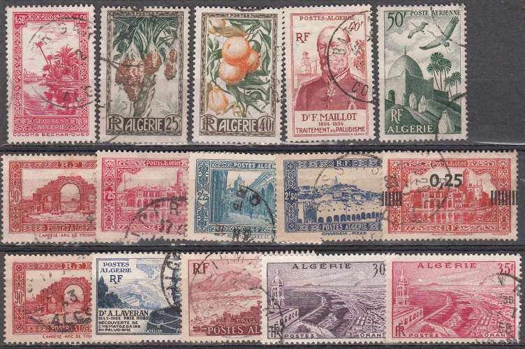 Algérie  petit lot de 15 timbres oblitérés  (2)