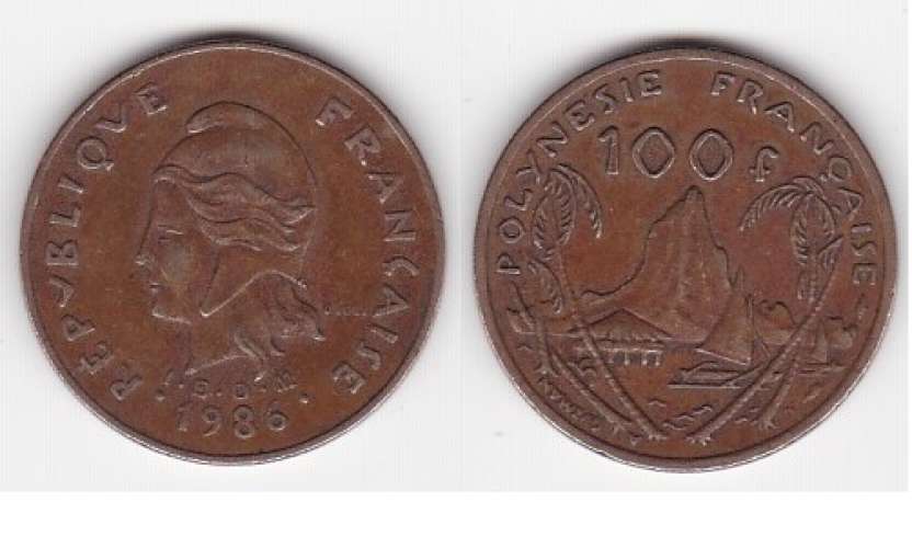 Polynesie Française  100 francs IEOM  année1986
