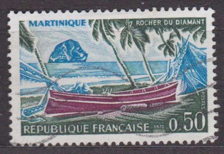 France 1970 YT 1644 Obl Rocher du Diamant Martinique