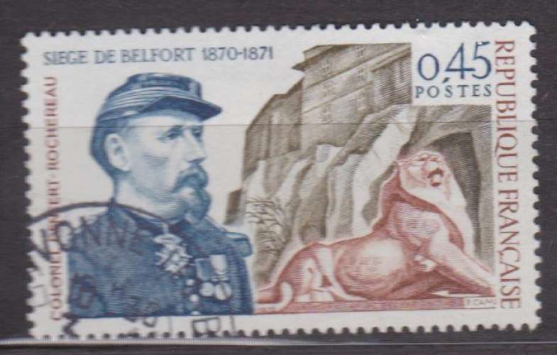 France 1970 YT 1660 Obl Centenaire du siège de Belfort