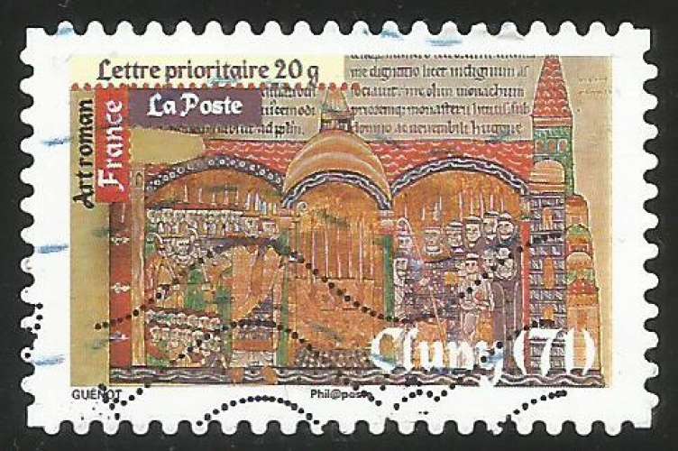 France - 2010 - Y&T n° AA 465 - Obl. - Art roman - Cluny (71)