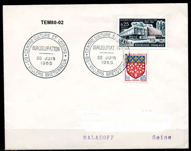 Dept 80 (Somme) VILLERS BRETONNEUX 1965 > Inauguration centre culturel