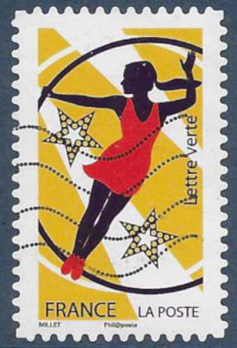 FRANCE 2017 : yt 1484 Oblitéré/Used  # Arts du  Cirque - Cerceau aérien