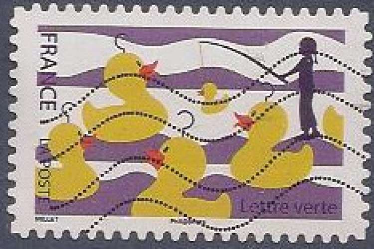 FRANCE 2017 : yt 1435 Oblitéré/Used # Fête foraine - Pêche aux canards