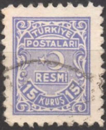 5180N - Y&T n° 7 - oblitéré - Service - 1949 - Turquie