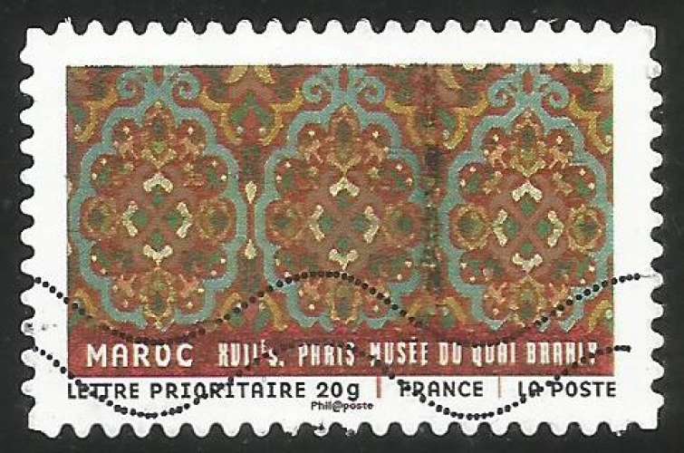 France - 2011 - Y&T n° AA 522 - Obl. - Tissus du monde - Maroc - XVIIIè s. - Motifs de tapis