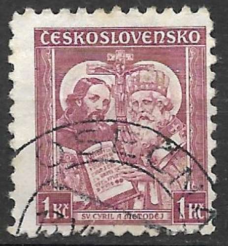 Tchecoslovaquie 1935 Y&T 300 oblitéré - Apôtres Saint Cyrille et Saint Méthode 