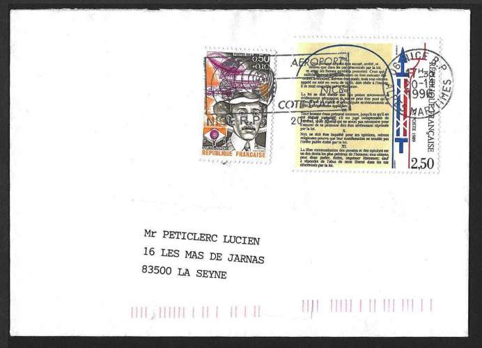 France - Très belle enveloppe timbres Y&T 1746 - 2604 - année 1973 et 1989