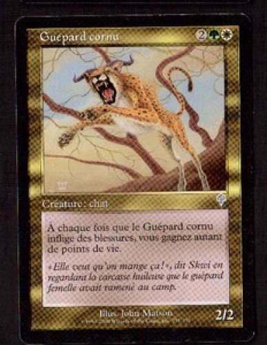 Magic The Gathering Deckmaster 1993-2000  n° 2 guépard cornu  inhabituelle