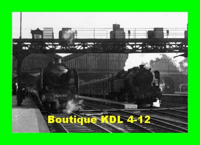 ACACF 219 - Trains - loco 141 TD 10 et loco 231 H 603 en gare - PARIS SAINT-LAZARE - SNCF