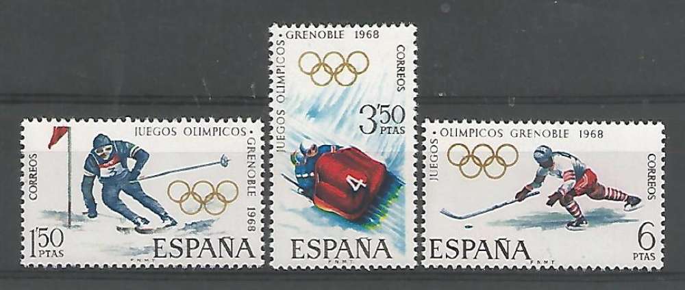 Espagne - 1967  - J.O. de Grenoble - Tp n° 1504 / 6  - Neuf **