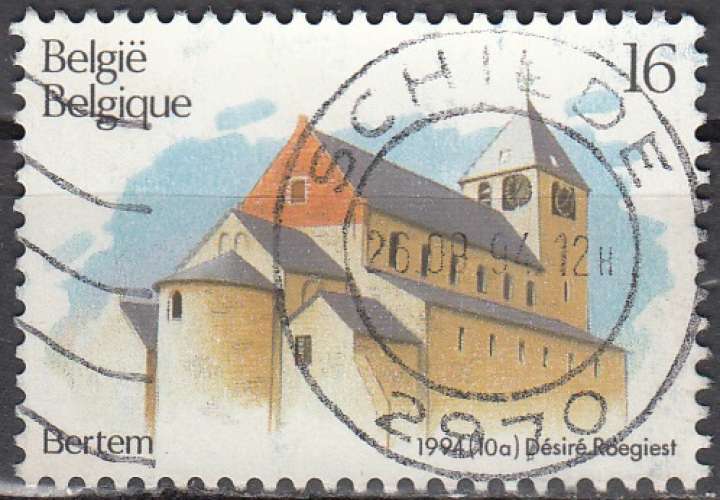 Belgique 1994 Michel 2612 O Cote (2016) 0.30 Euro Eglise Saint-Pierre de Bertem Cachet rond