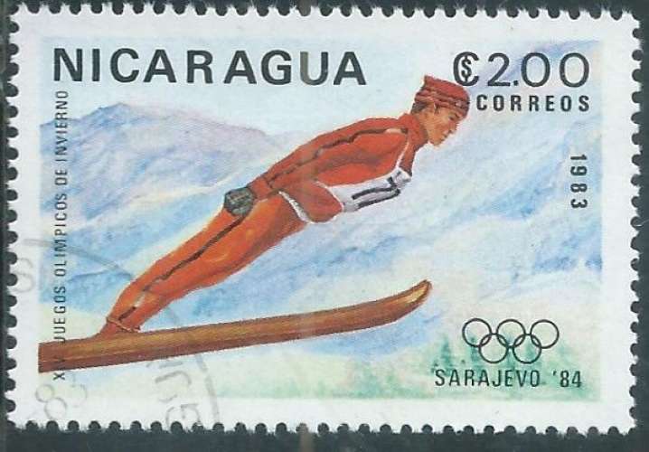 Nicaragua - Y&T 1285 (o) - Saut à ski -
