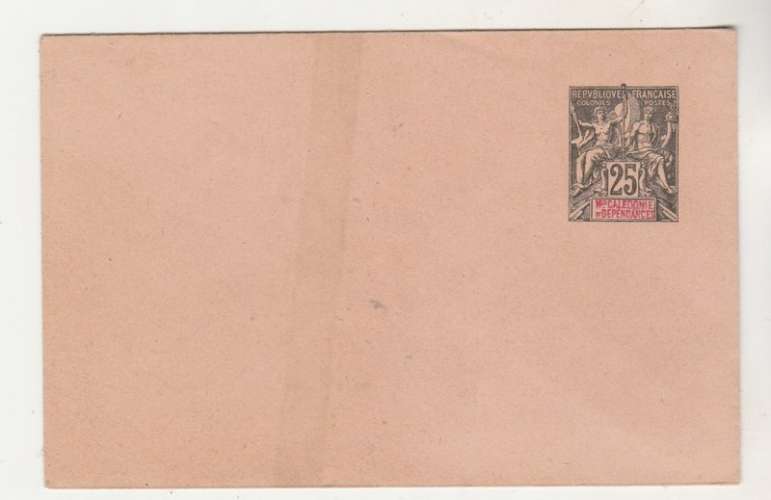Nouvelle-Calédonie , entier postal : lettre 25c type groupe 