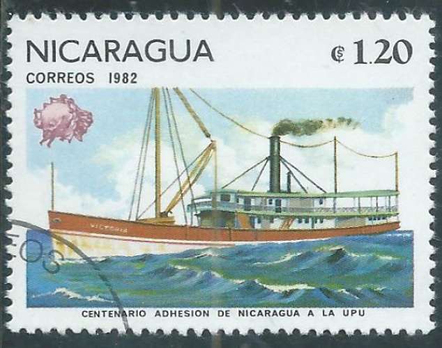 Nicaragua - Y&T 1194 (o) - Bateau à vapeur -