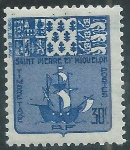 St Pierre & Miquelon - Taxes - Y&T 0068 (**) 