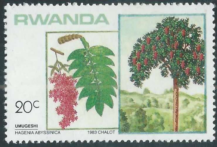 Rwanda - Y&T 1125 (*) - Arbres -