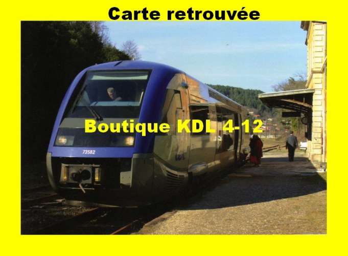 MAURIN JL 190 - Autorail X 73582 en gare - BESSEGES - Gard - SNCF
