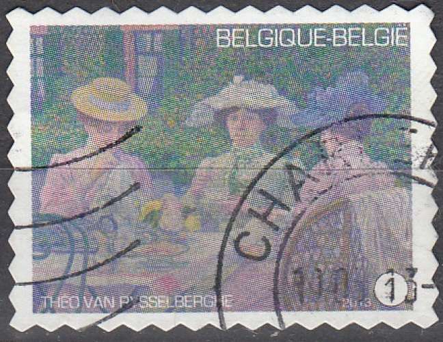 Belgique 2013 COB 4325 O Cote (2016) 1.50 Euro Théo Van Rysselberghe Le thé au jardin Cachet rond