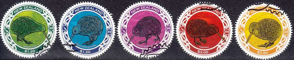 New Zealand 2018 Oiseau Kiwi O Cachet rond