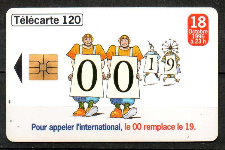 France F689 Numerotation 10 chiffres international 120U-SO3 1996