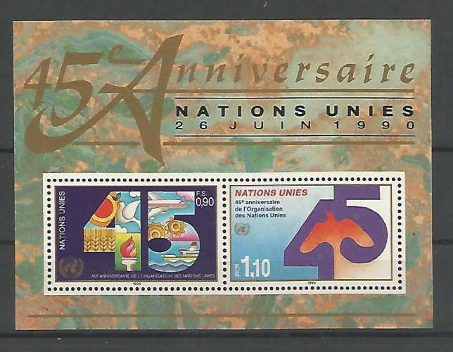 Nations Unies - Office de Genève - 1990 - Bloc 6 - Neuf **