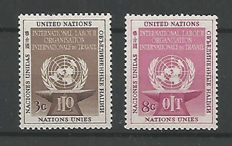 Nations Unies - Siège de New York - 1954 - Tp n° 27 / 8 - Neuf **