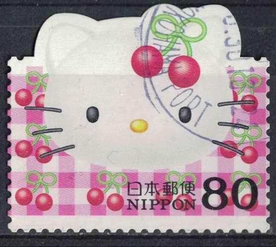 Japon 2004 Oblitéré Used Hello Kitty avec des fruits cerises