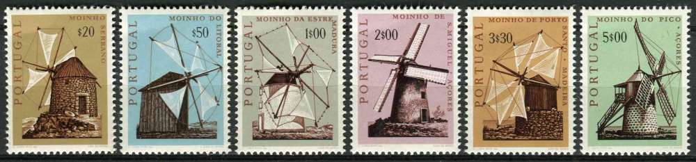 PORTUGAL 1971 NEUF** MNH N° 1101 à 1106 Moulins