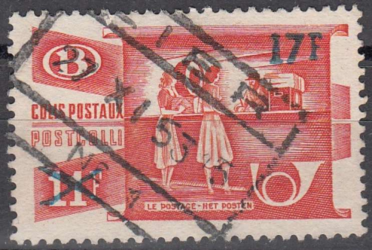  Belgique 1953 COB Colis Postaux 332 O Cote (2016) 1.00 Euro Poster des colis Cachet rond