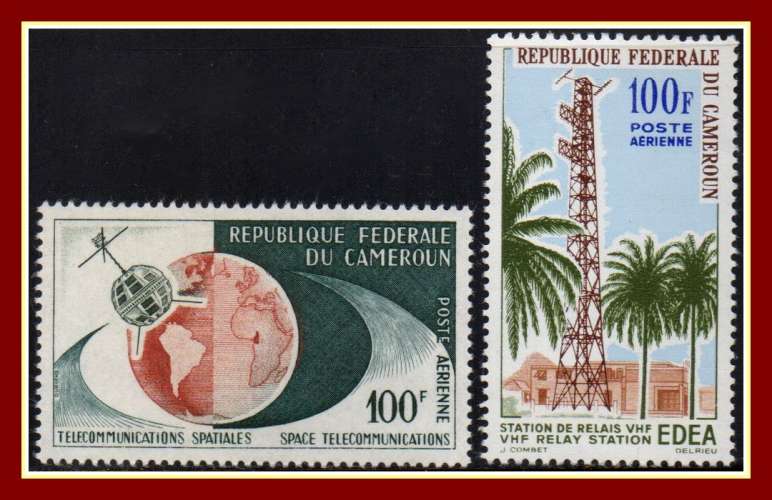 Cameroun N° PA 57 - 58 ** MNH NSC Télécommunications spatiales 1963 espace space