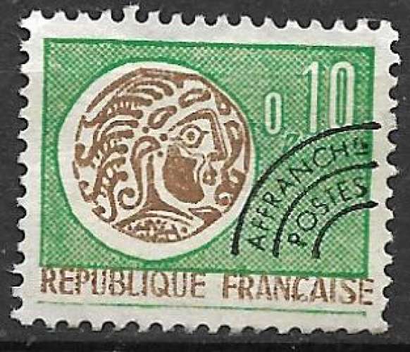 France Préobl 1964-69 Y&T N° 123 neuf sans charnière - Monnaie gauloise (scan dos) 