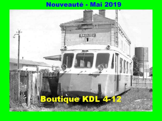 AL 573 - Autorail Billard A 75 D en gare - SAULIEU - Côte d'Or - CFD Morvan