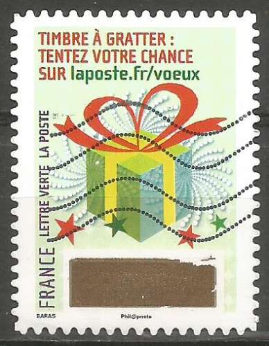 France - 2016- Y&T n° AA 1337 - Obl. - Timbre à gratter - Vœux 2016