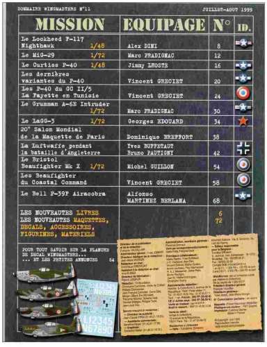 Magazine Wing Masters N°11 Juillet-Aout 1999 Aviation-Histoire-Maquette