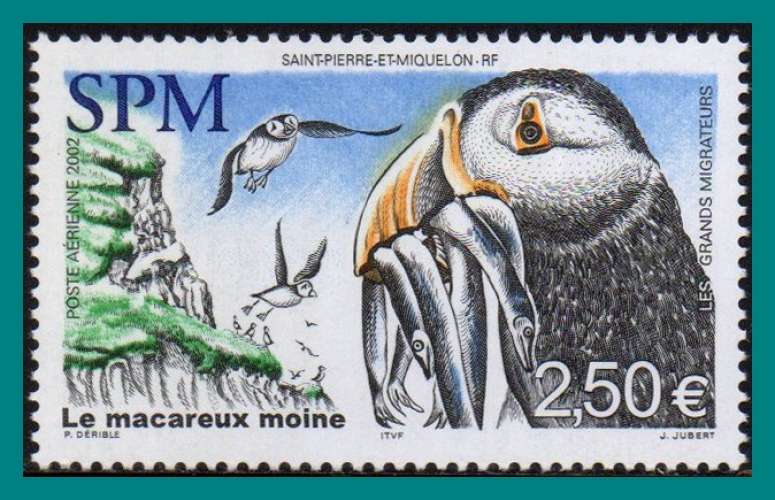 Saint Pierre et Miquelon N° PA 82 ** MNH (cote X; sous faciale 2,50€)  oiseau