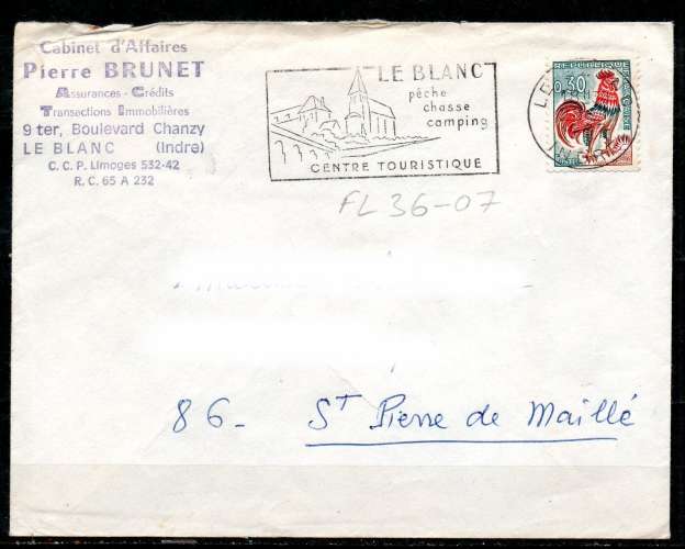 Dept 36 (Indre) LE BLANC 1967 > FG illustrée / église